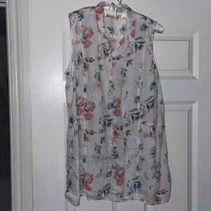 J.Jill Linen sleeveless tunic